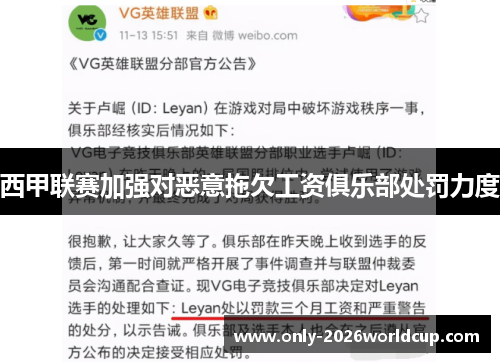 西甲联赛加强对恶意拖欠工资俱乐部处罚力度 西甲联赛加强对恶意拖欠工资俱乐部处罚力度